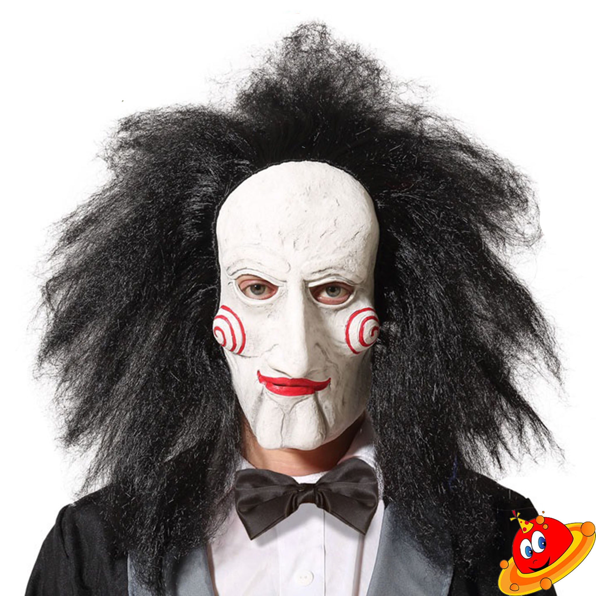 Halloween Maschera Saw enigmista con capelli