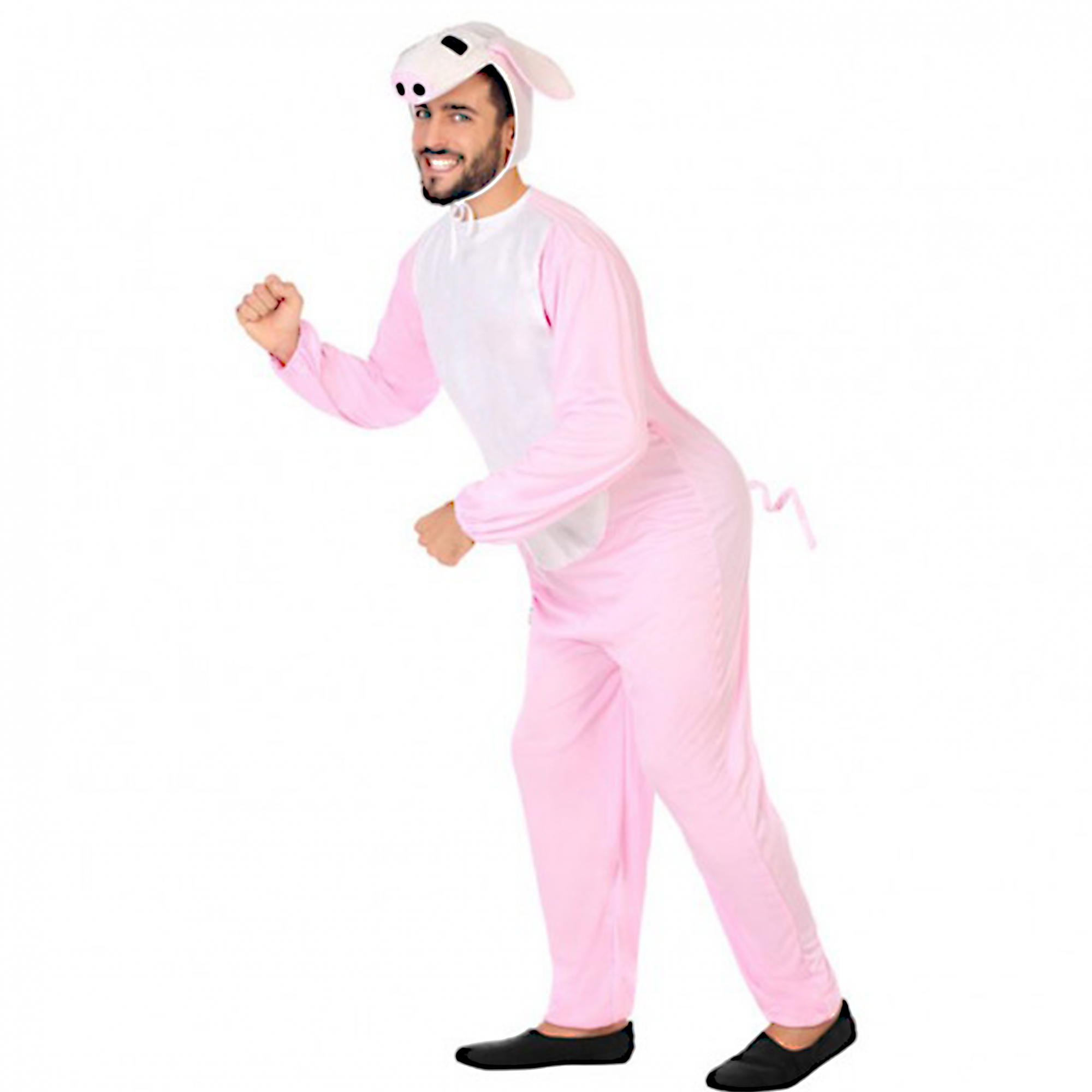 Costume Uomo Maialino Rosa