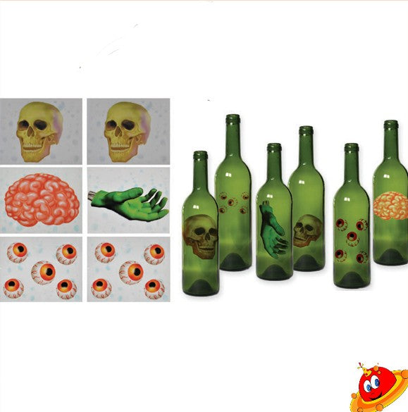 🍷 Etichette Horror per Bottiglie – Decorazione Halloween da Brivido 👻