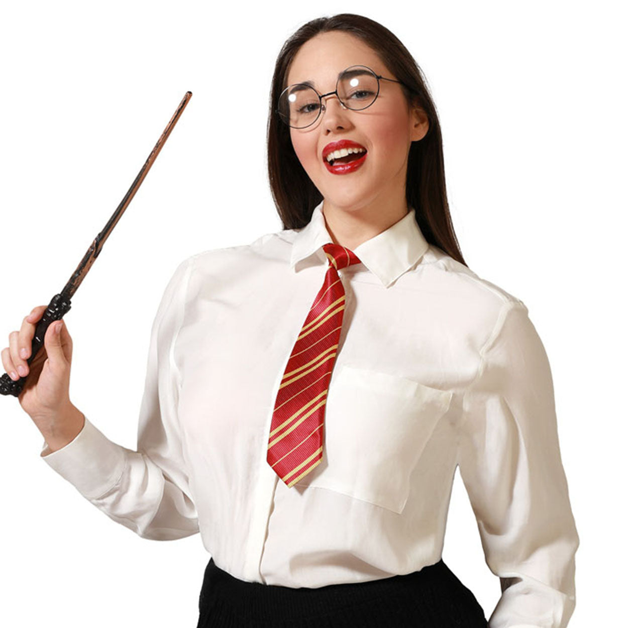 Set Travestimento Mago Harry Potter Cravatta Occhiali Bacchetta