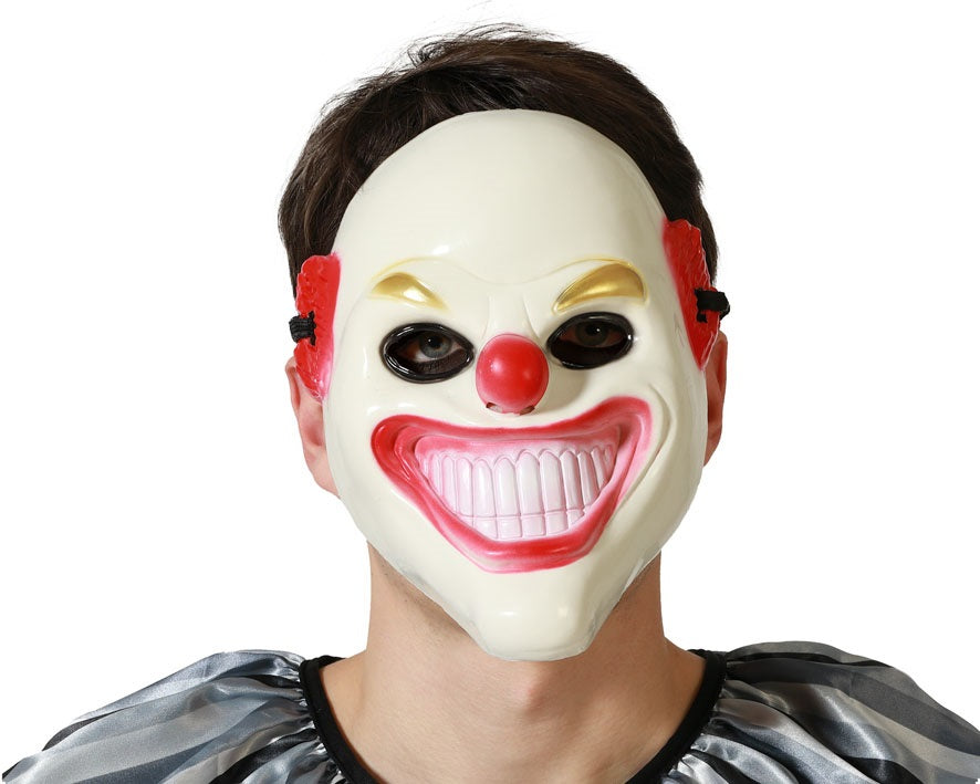 Travestimento Halloween Maschera Crazy Clown Sorridente