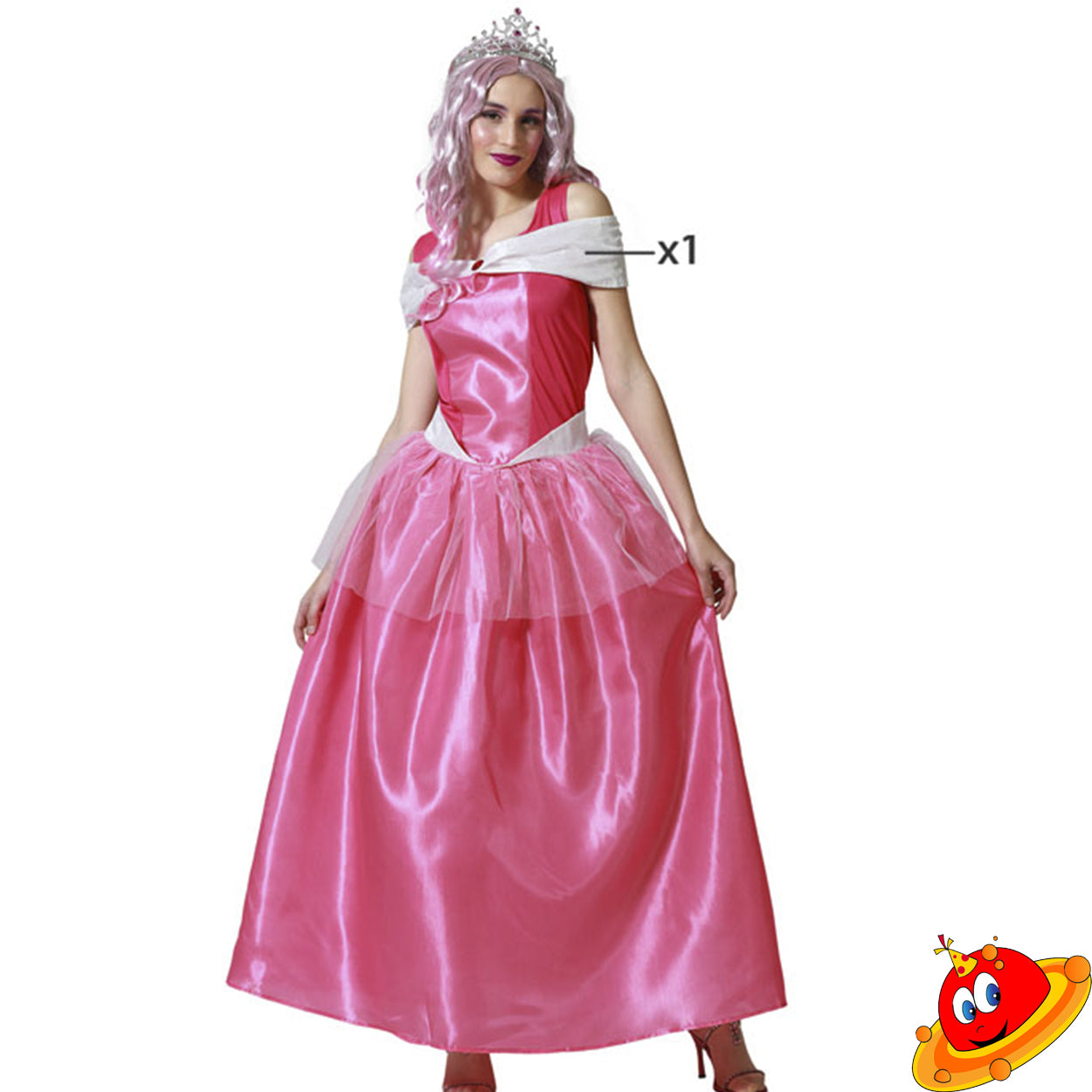 Costume donna Principessa Rosa Peach Tg 36/38