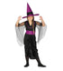 🧙‍♀️💜 Costume Strega Bambina Nero e Viola – Abito Halloween con Cappello