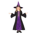 🧙‍♀️💜 Costume Strega Bambina Nero e Viola – Abito Halloween con Cappello