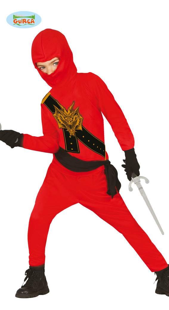 Costume Bambino Ninja rosso Tg 3/5A