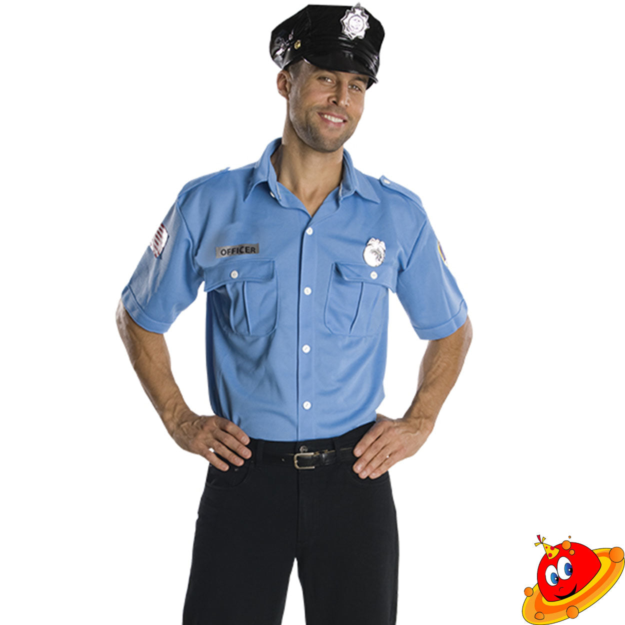 Camicia Poliziotto Officer con stemmi  Tg 52/54