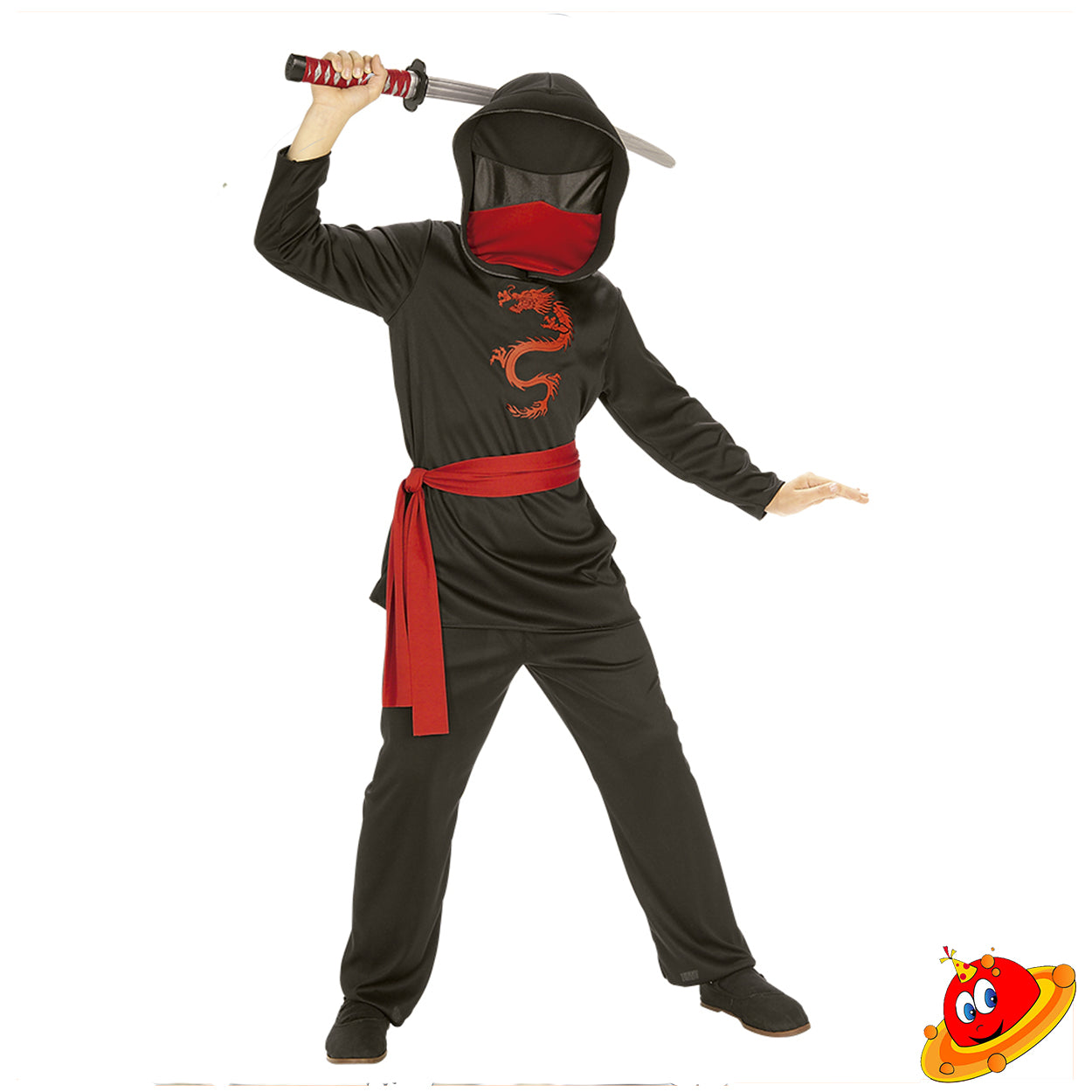 Costume Bambino Ninja Guerriero Senza Volto  Tg 3/7A