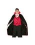 🧛 Mantello da Vampiro in Velluto Nero con Fodera Rossa 110 cm – Halloween Carnevale