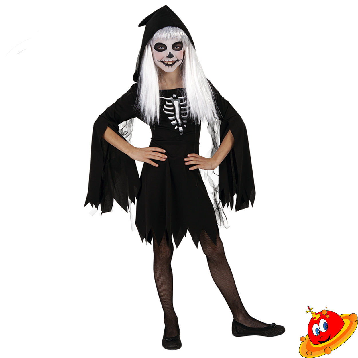 Costume Halloween Scheletro Katrina Giorno dei Morti Bambina