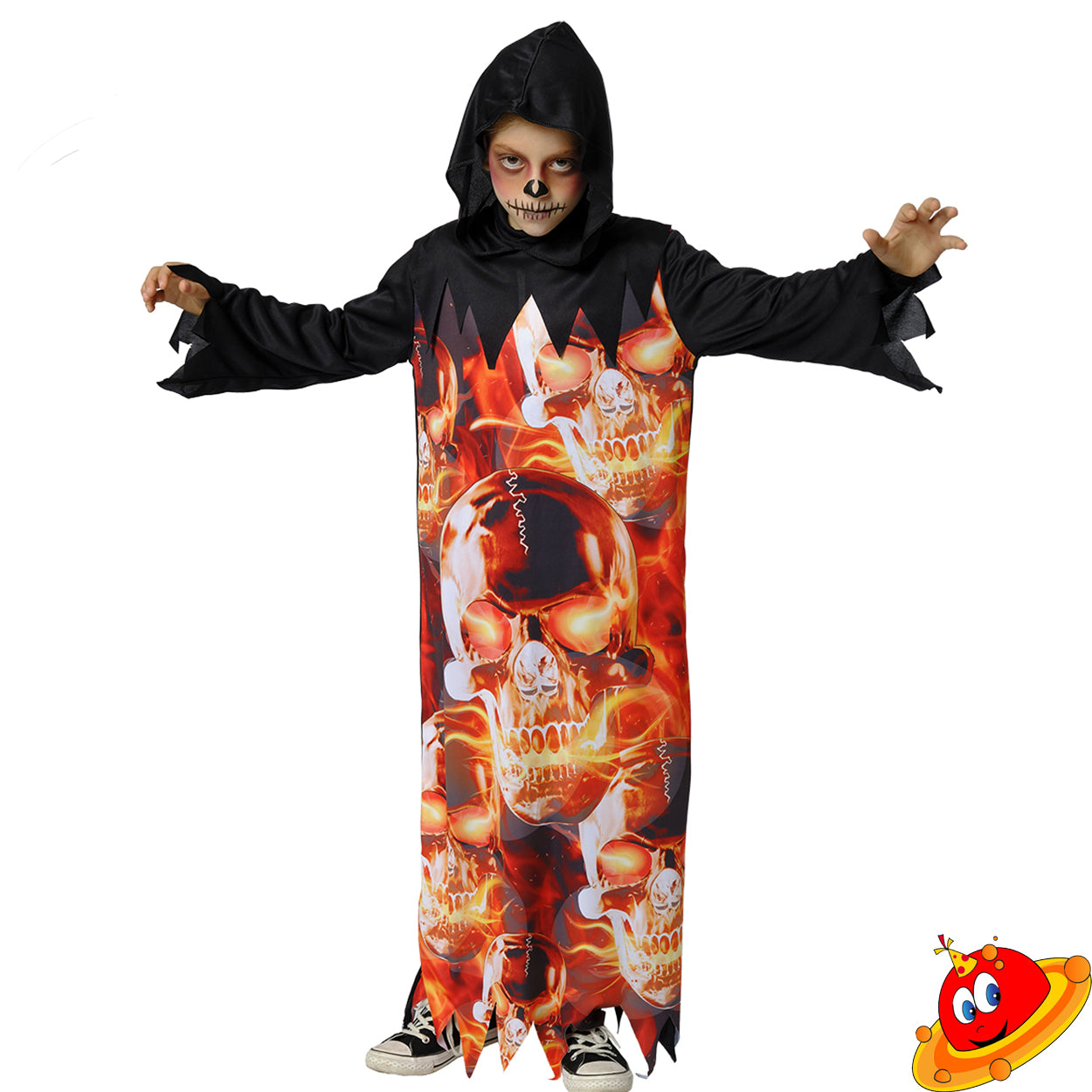 Costume Halloween Horror Demone Teschio dell'inferno Bambino