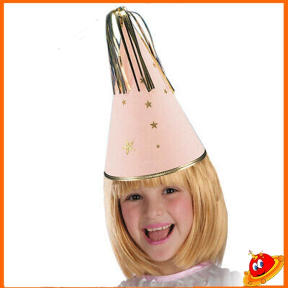 🧚‍♀️ Universo in Festa: Cappello a Punta Magico Rosa – Fata, Strega Buona o Principessa ✨