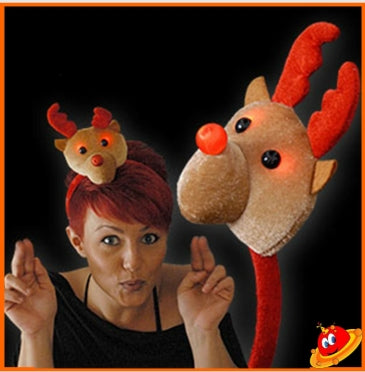 Cerchietto renna luminosa