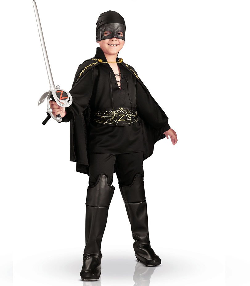 Costume Carnevale Supereroe Zorro bambino