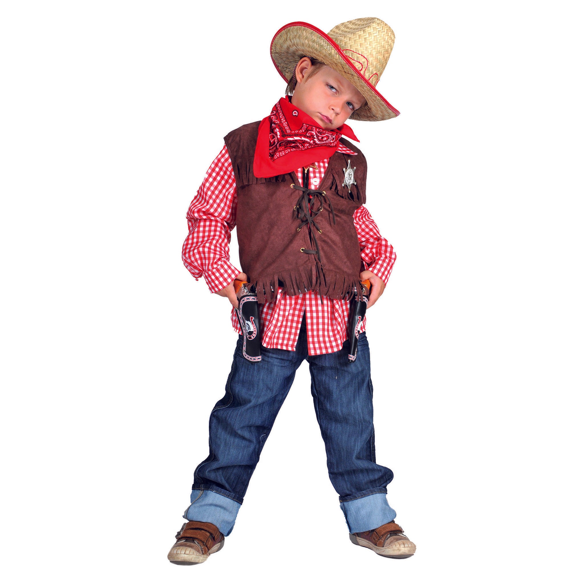 Costume Bambino Far West Sceriffo Gilet Tg 3/7A