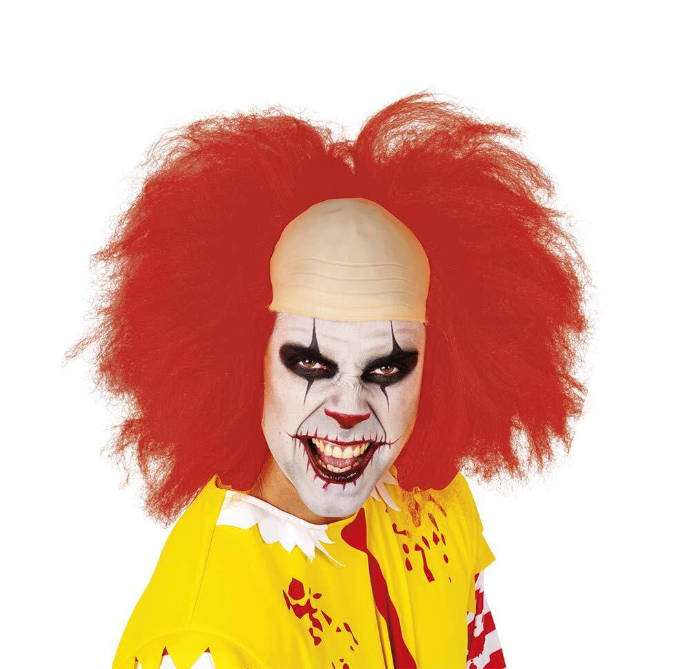 Parrucca rossa con calotta clown  Pennywise il Pagliaccio