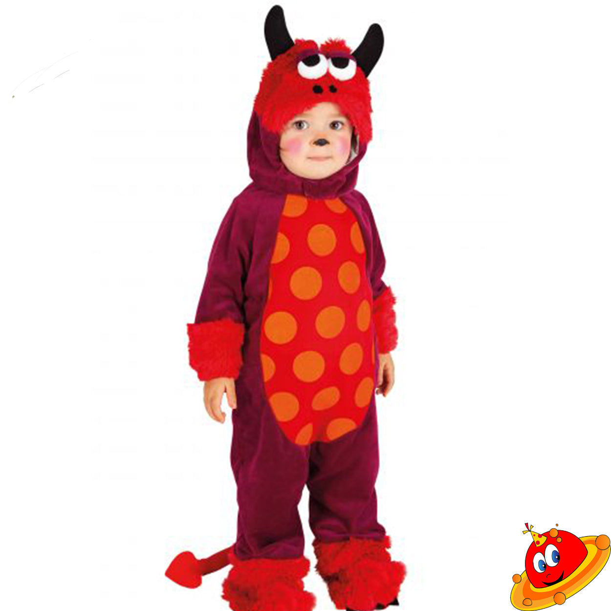 Costume Baby Monster Diavolo Tasmania Rosso
