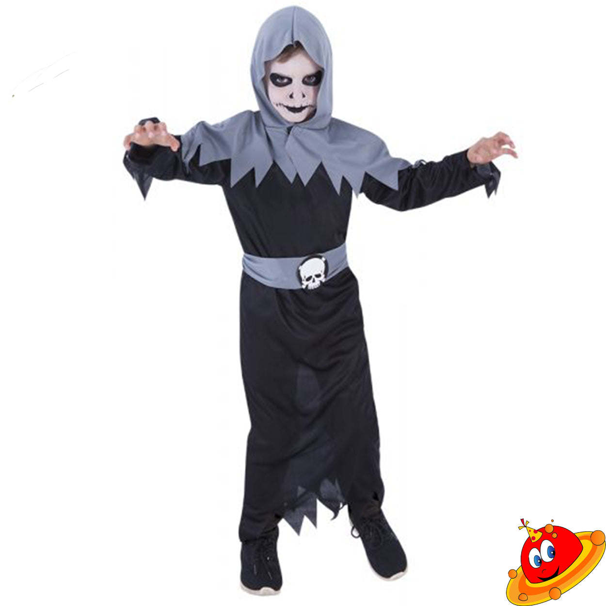 Raveparty Costumi da Mietitore per Bambini, Costume Halloween Bambino Uomini, con Occhi Luminosi per Bambino Fantasma Spaventoso Morte, per Feste di Carnevale, Feste Raveparty Costumi da Mietitore per Bambini, Costume Halloween Bambino Uomini, con Occhi Luminosi per Bambino Fantasma Spaventoso Morte, per Feste di Carnevale, Feste